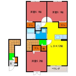 阿波富田駅 徒歩38分 2階の物件間取画像